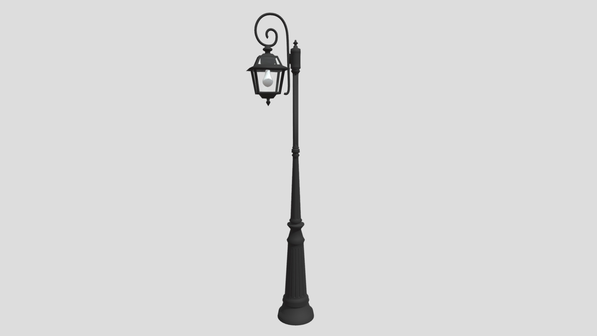 3D model Street lamp - This is a 3D model of the Street lamp. The 3D model is about a lamp post with a light on top.