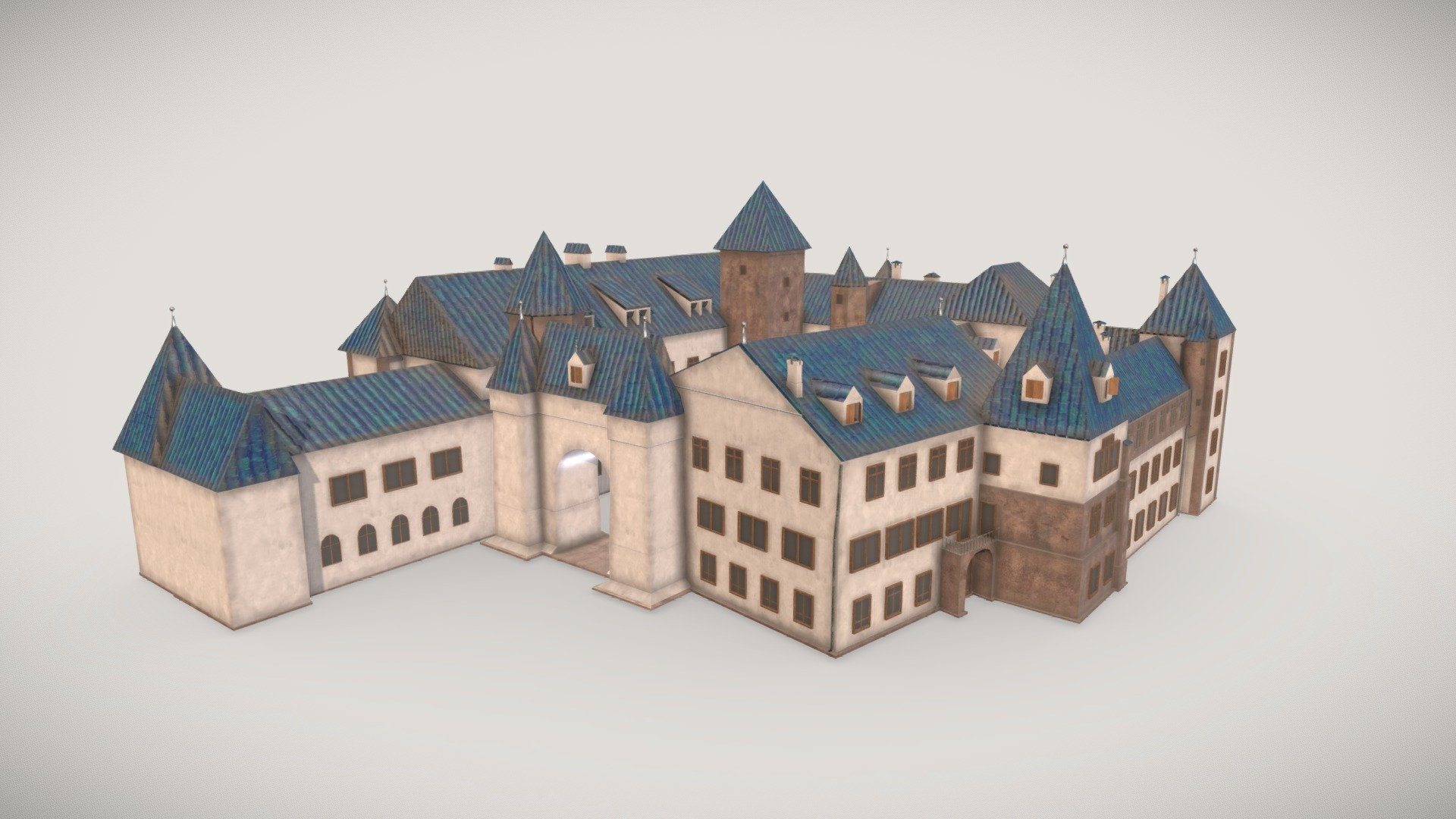 Medieval castle - 3D model by onisken [23c7286] - Sketchfab