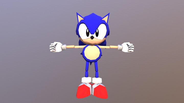 Sonic the Fighters - Sonic – Free 3D Model STL