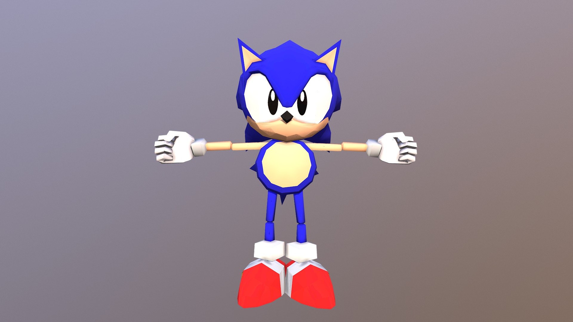 Sonic the Fighters - Sonic - Download Free 3D model by blacktailsthefox ...