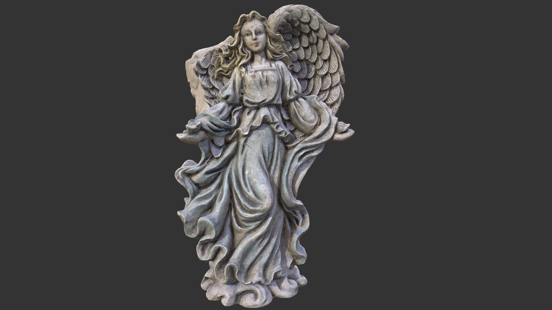 3D model Angel with A Broken Wing - This is a 3D model of the Angel with A Broken Wing. The 3D model is about a statue of a person.