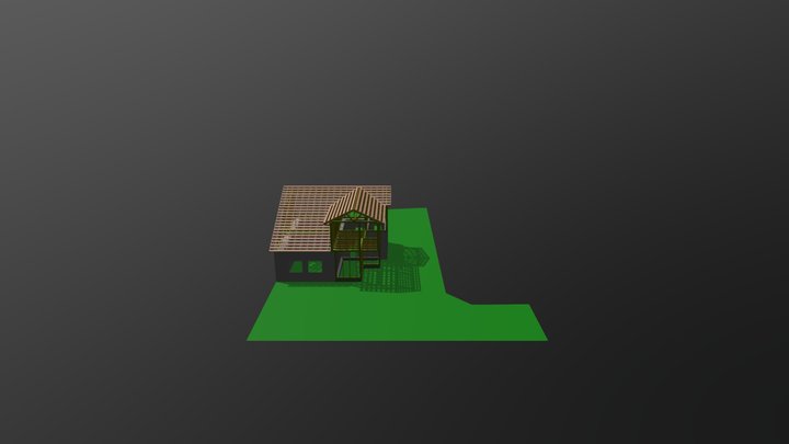 Айрат частный дом каркас (3) 3D Model