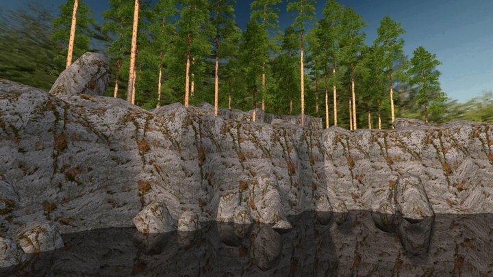 Low poly Clifflake 3D Model