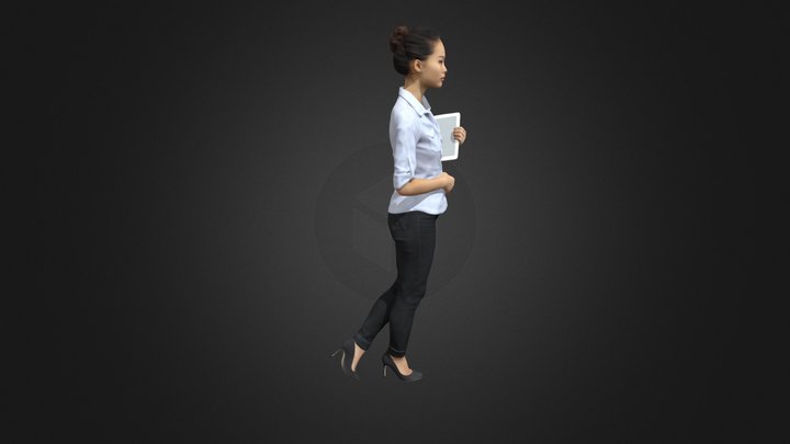 Asian Techlady 3D Model
