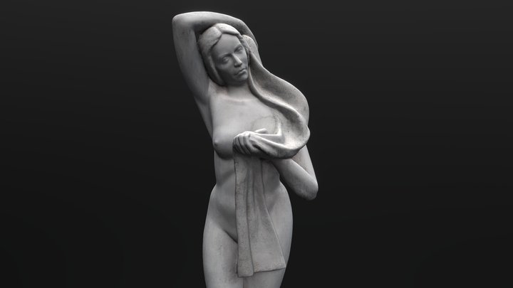 A lady bathing 3D Model