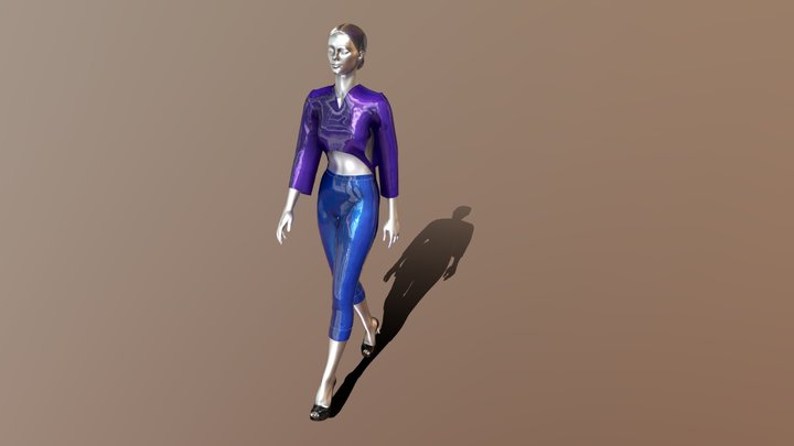 Clo3D Woman Cloth sample 3D Model
