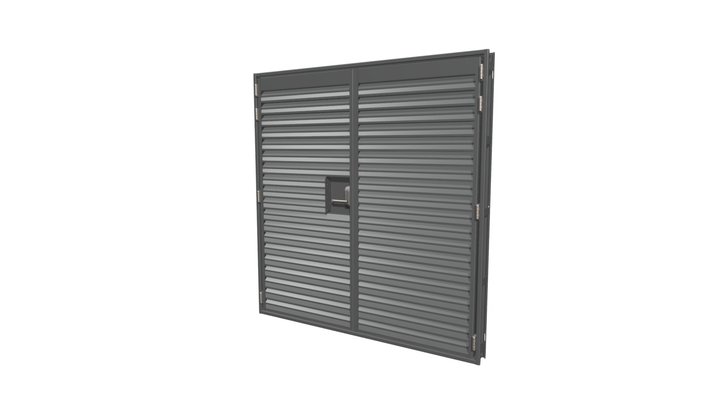 WPL-SR2 Security Rated Louvre Door 3D Model