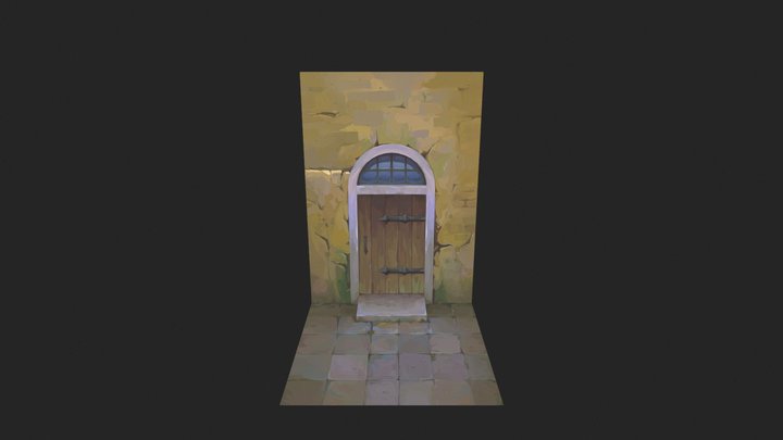 Hand-Painted Magic Door 3D Model