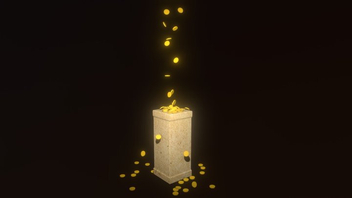 Rain of coins 3D Model