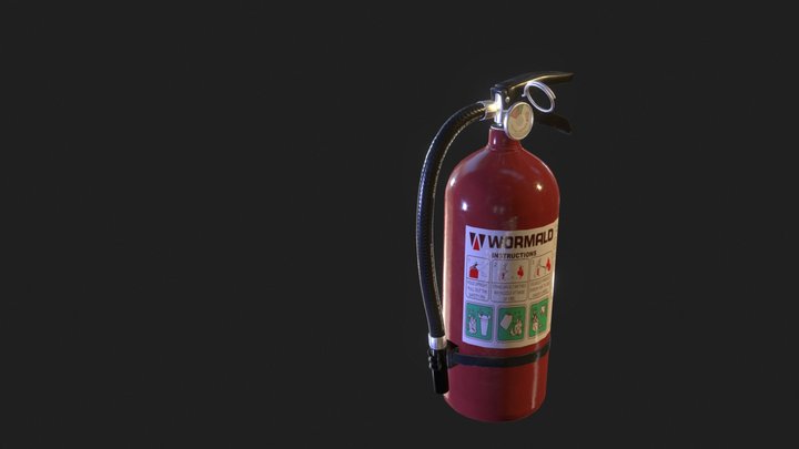 Fire Extinguisher 3D Model