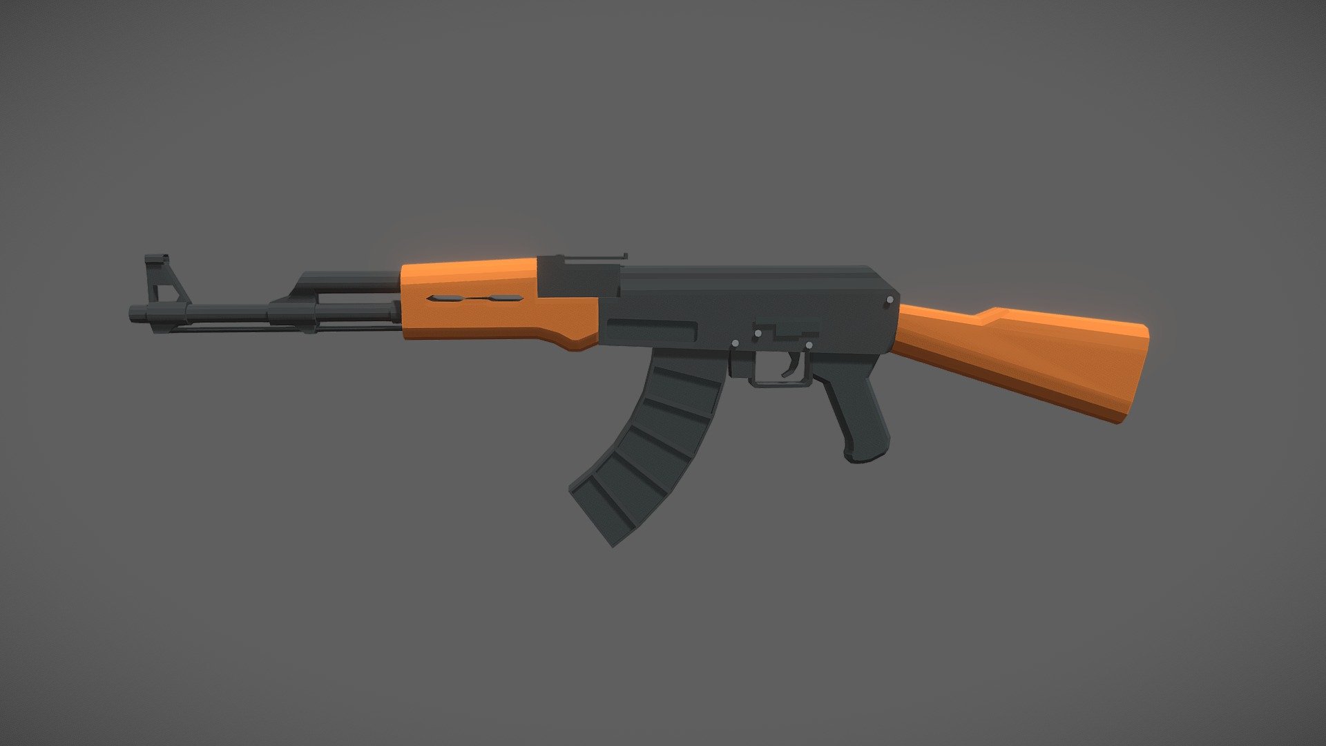 Sylized AK 47 - 3D model by frostbyte (@fr0stbyt3) [23d0a38] - Sketchfab