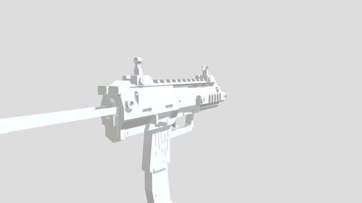 MP7 (Low Poly, No Textures) 3D Model
