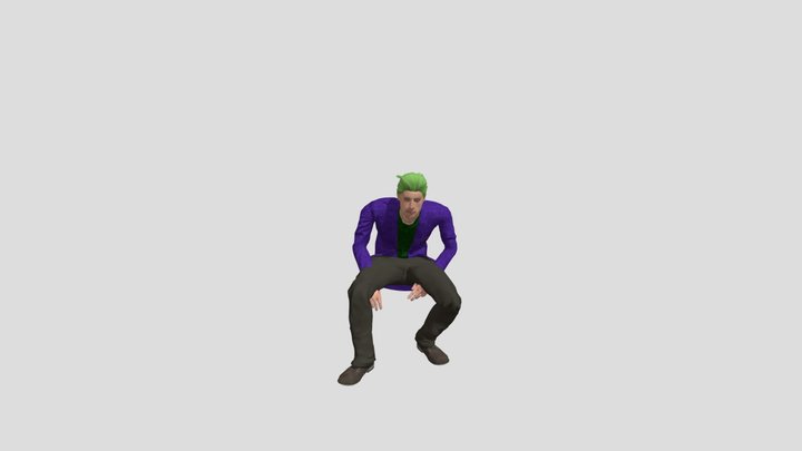 Sitting Laughing 3D Model