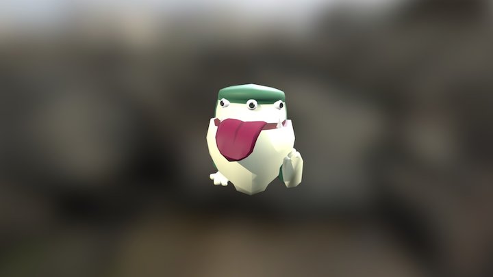 三眼蛙走路 3D Model