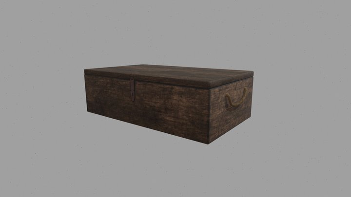 Old chest (low-poly) 3D Model