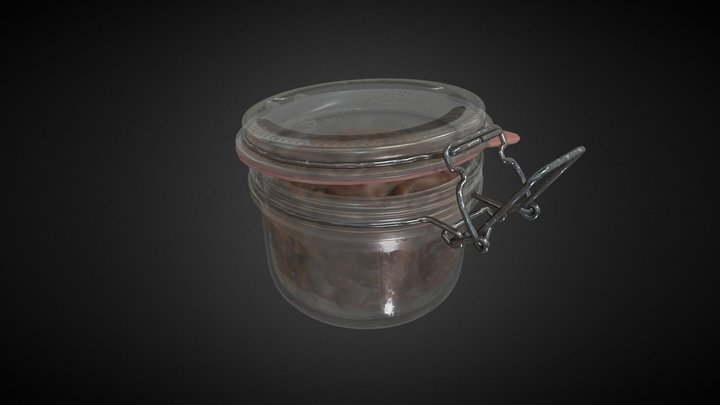 Glass storage jar