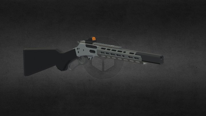 Low poly Marlin 1894 Custom 3D Model