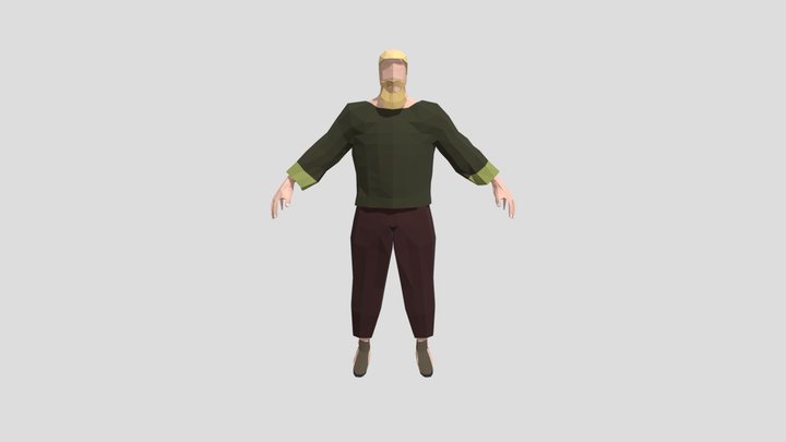 Low poly character 3D Model