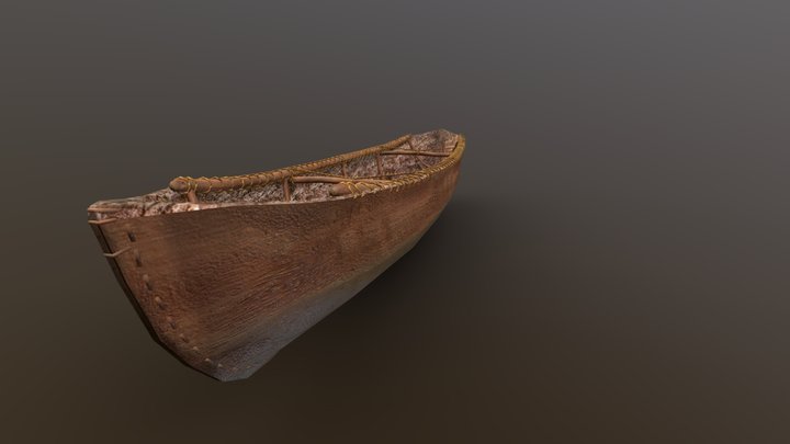 Australian Northern Aboriginal QLD Sewn Canoe 3D Model