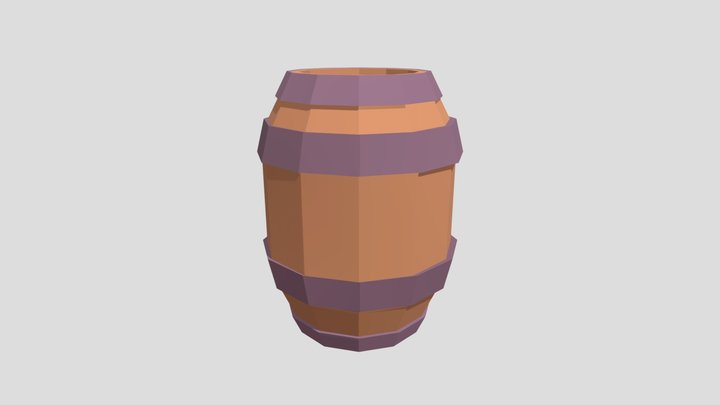 "Barrel – Low Poly Game Asset" – Modello 3D gratuito STL