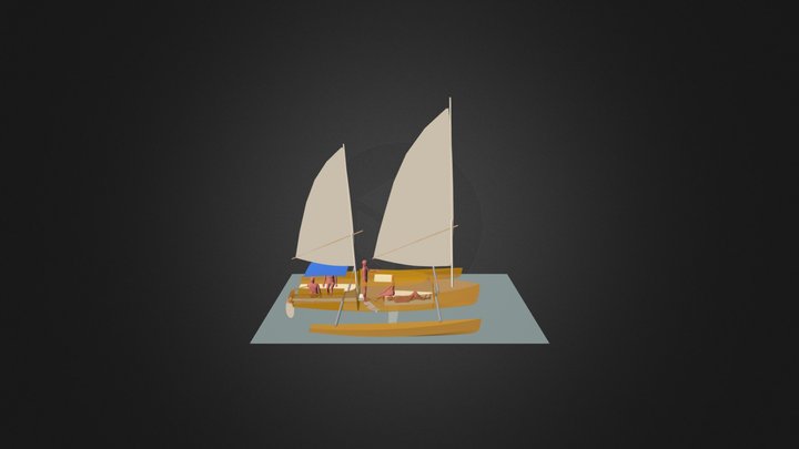 Kayakman Tri version 2 3D Model