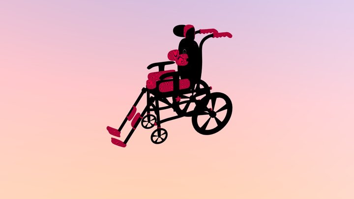 PewDiePie Wheelchair© 3D Model