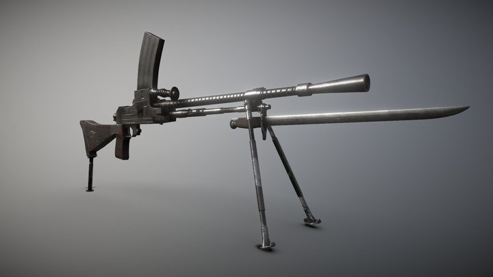 Type 99 Machine Gun: With infantry Bayonet – Free 3D Model STL