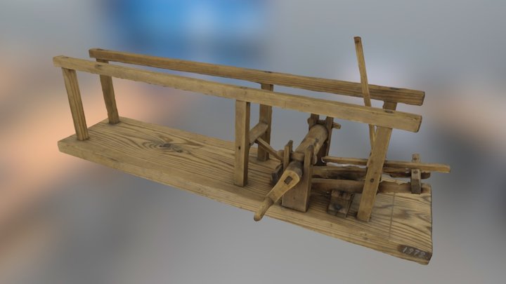 Christopher Polhem mechanical wooden modelTM1972 3D Model