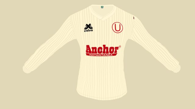 Universitario de Deportes 1992 | Camiseta 3D Model