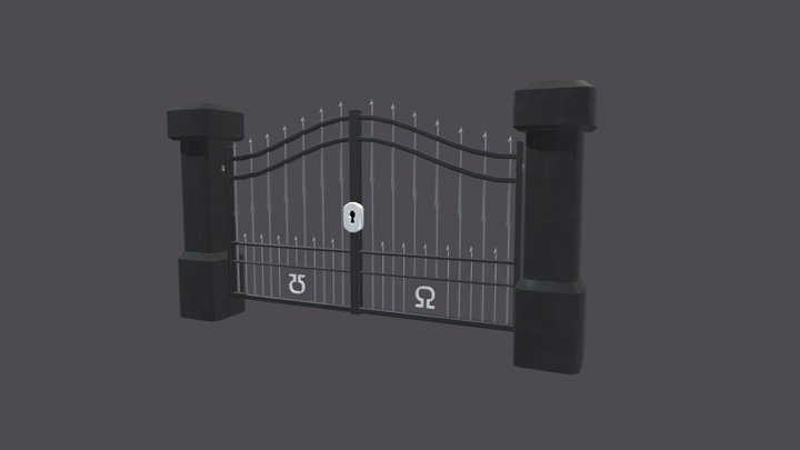 Locked Gate 3D Model