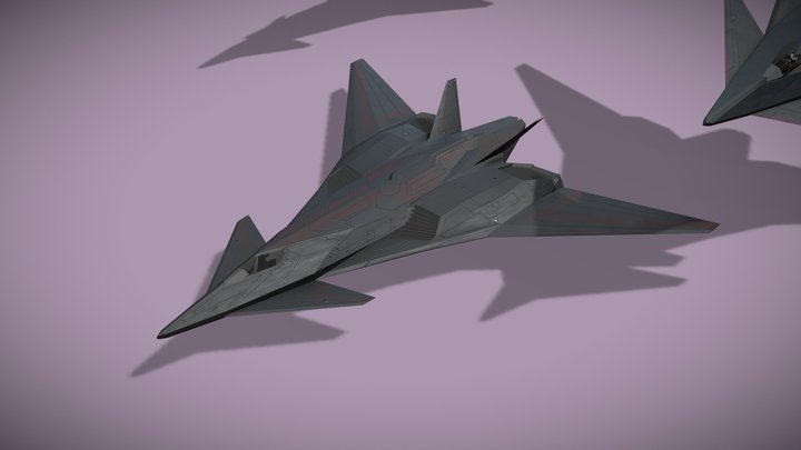 I-19 Ravenclaw stealth fighter jet 3D Model