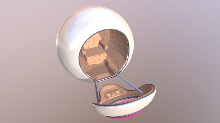 Saiyan Space Pod 3D Model