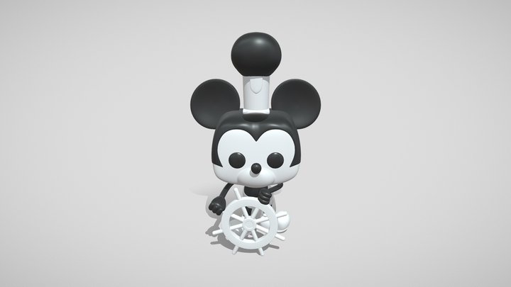 Mickey Steamboat Willie Funko Pop 3D Model