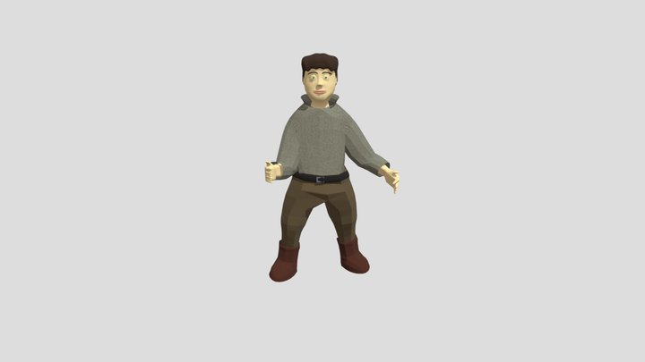 3D Medieval Character 3D Model