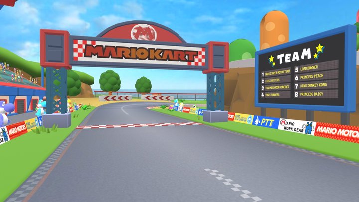 DS Mario Circuit 3D Model
