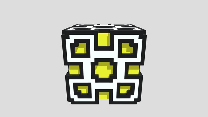 Geometry dash cube 3D Model