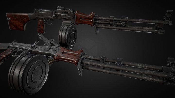 RPD Light Machine Gun LMG 3D Model