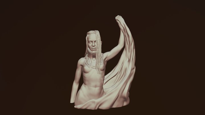Dreadlocks Sculpture 3D Model