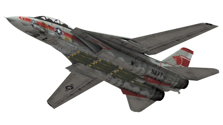 F-14A Tomcat with Mk.82 – Kostenloses 3D-Modell STL