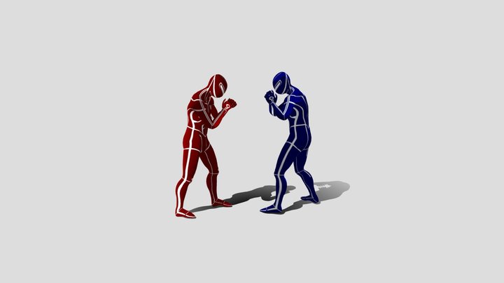 Jab→Cross→Hook→Uppercut 3D Model