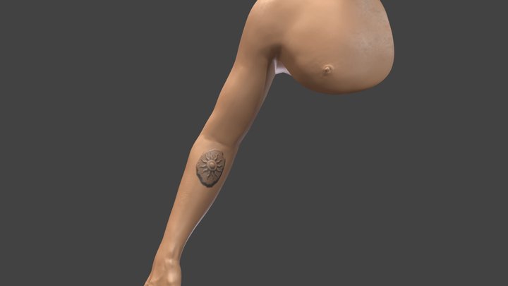 Sol Invictus — mini en antebrazo 3D Model
