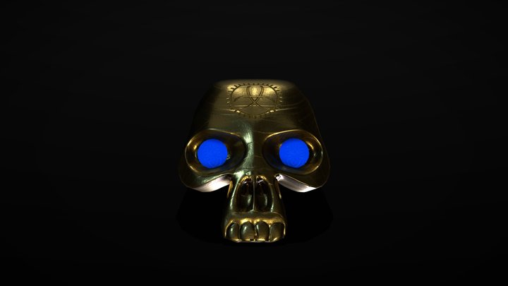 Golden Skull 3D Model