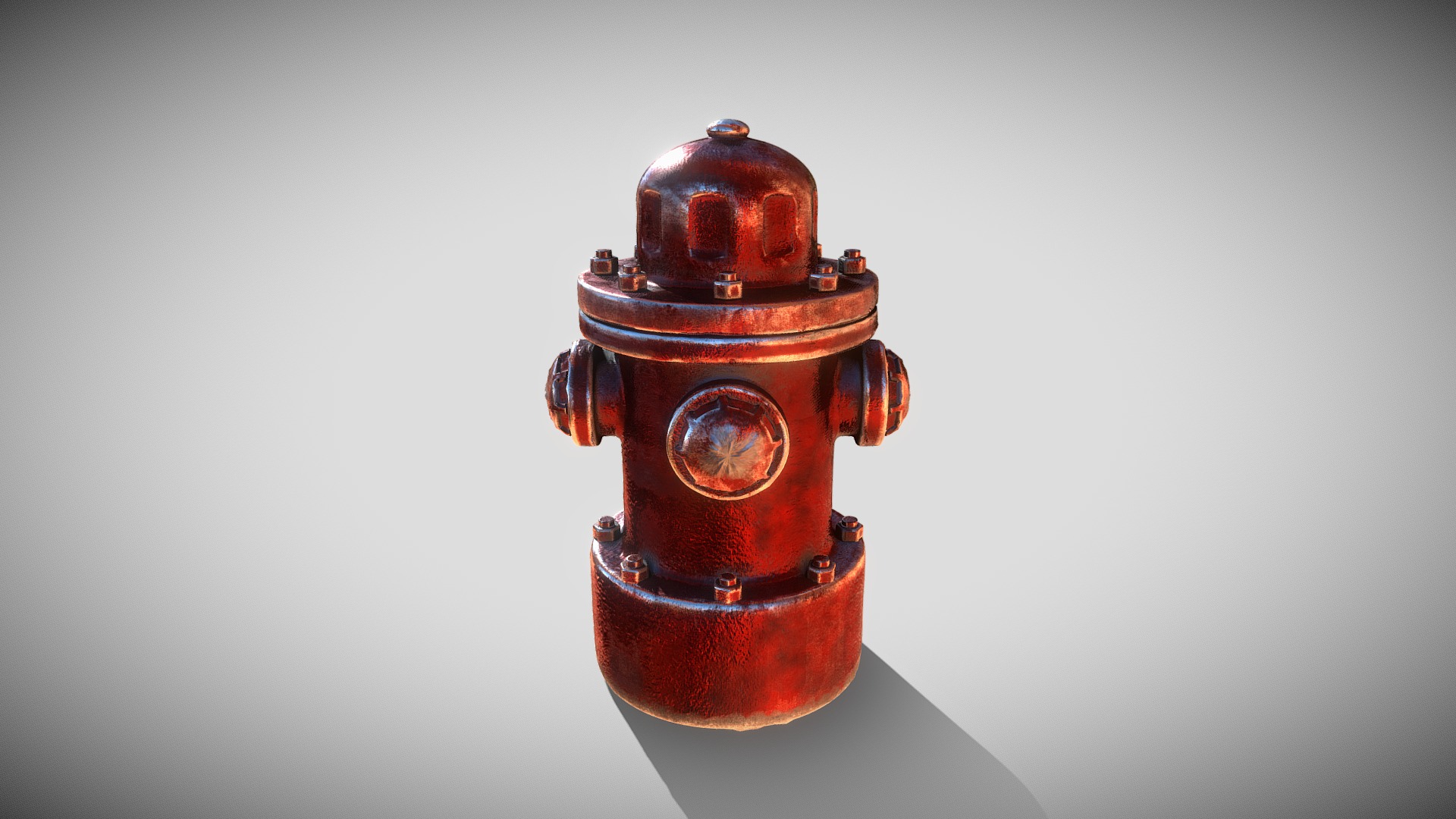 3D model Hydrant - This is a 3D model of the Hydrant. The 3D model is about a red fire hydrant.