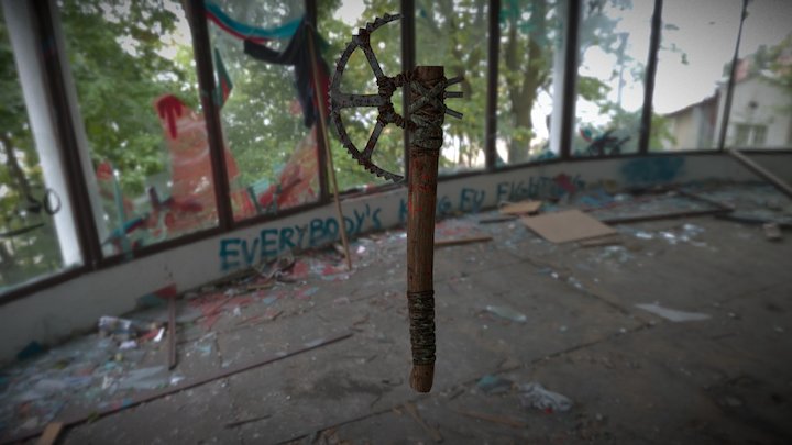 Post Apocalyptic Axe 3D Model