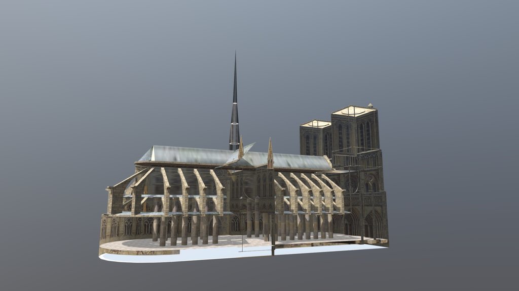 Notre Dame de Paris - A 3D model collection by Thomas Flynn