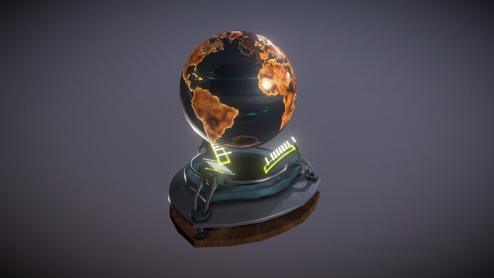 Holographic globe 3D Model