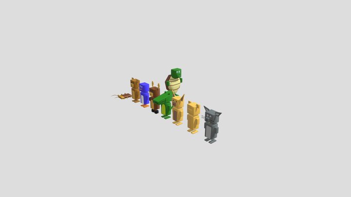super bear adventure characters 3D Model