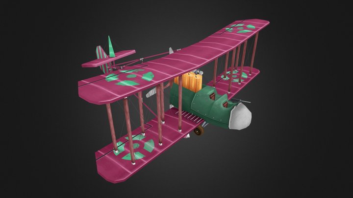 WW1 FE.2b Stylized plane 3D Model