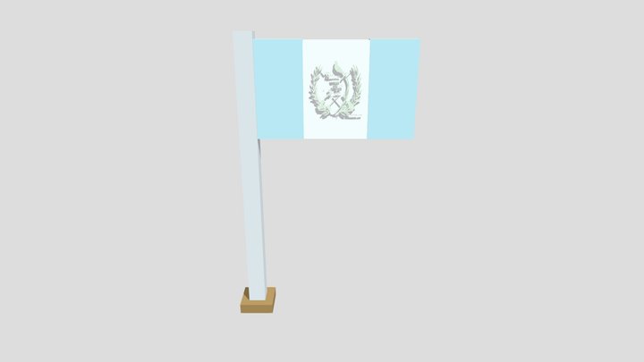 Bandera de Guatemala 3D Model