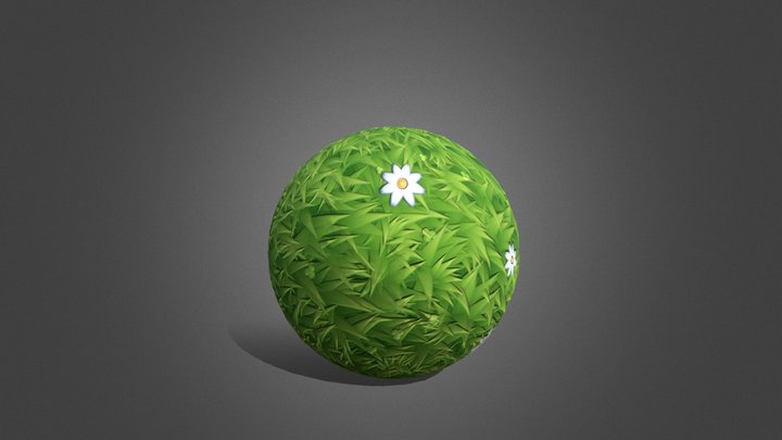 Stylized grass texture 3D Model